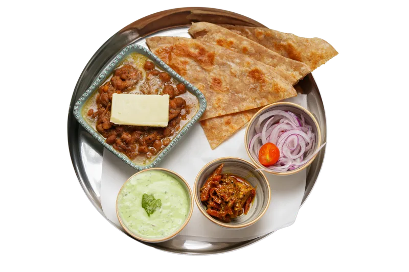 Paratha with Chana Masala